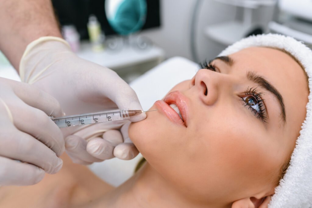 Woman getting FDA approved cosmetic injections
