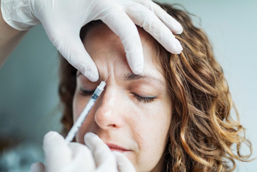 Woman getting Botox injections at a Boston med spa